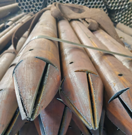 衡阳出尖打孔加工无缝注浆钢花管注浆管厂家